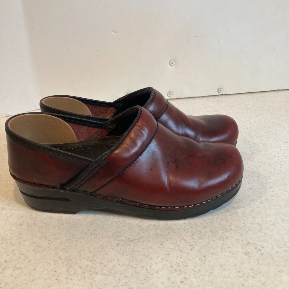 DANSKO WOMENS SLIP ON LEATHER CLOGS SIZE EU 39  US 8.5-9 - Picture 4 of 10